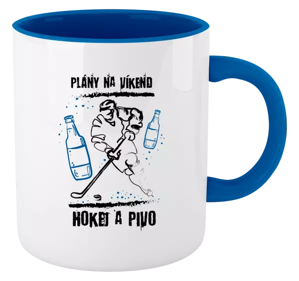Hrnček  Plány na víkend - hokej a pivo