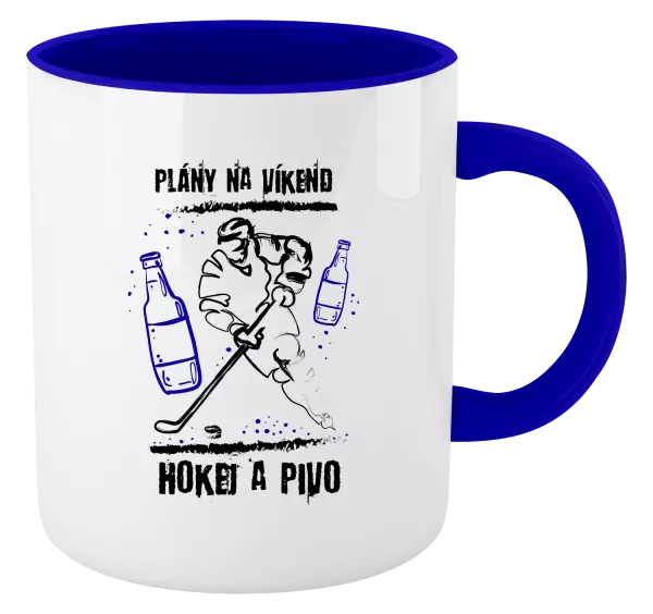 Hrnček  Plány na víkend - hokej a pivo