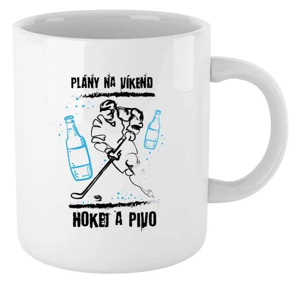 Hrnček Plány na víkend - hokej a pivo
