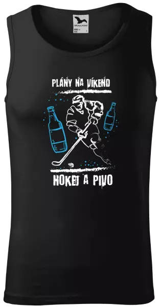 Pánske tielko Plány na víkend - hokej a pivo