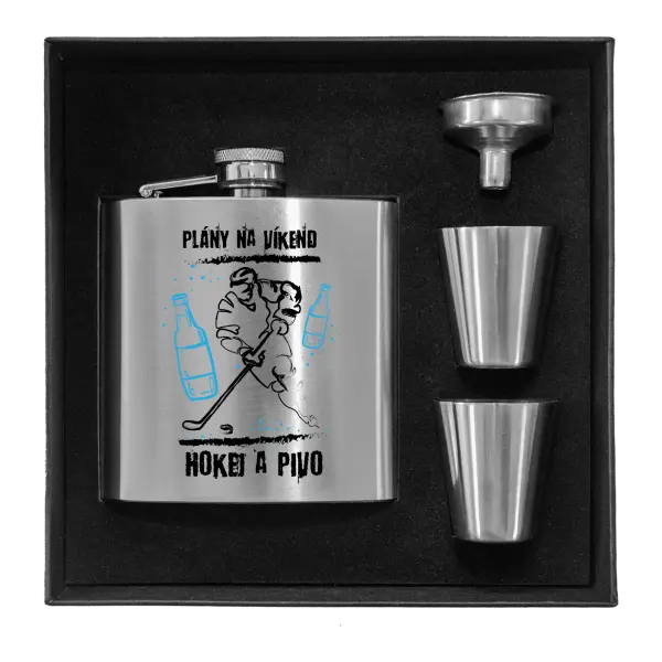 Ploskačka v krabičke Plány na víkend - hokej a pivo