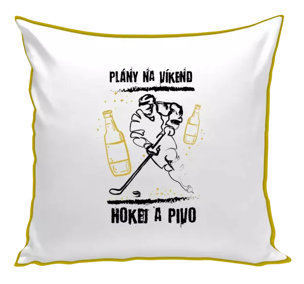 Vankúš Plány na víkend - hokej a pivo