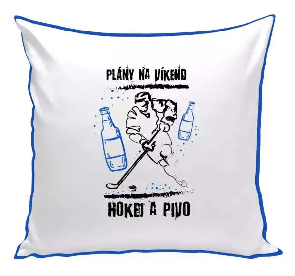 Vankúš Plány na víkend - hokej a pivo