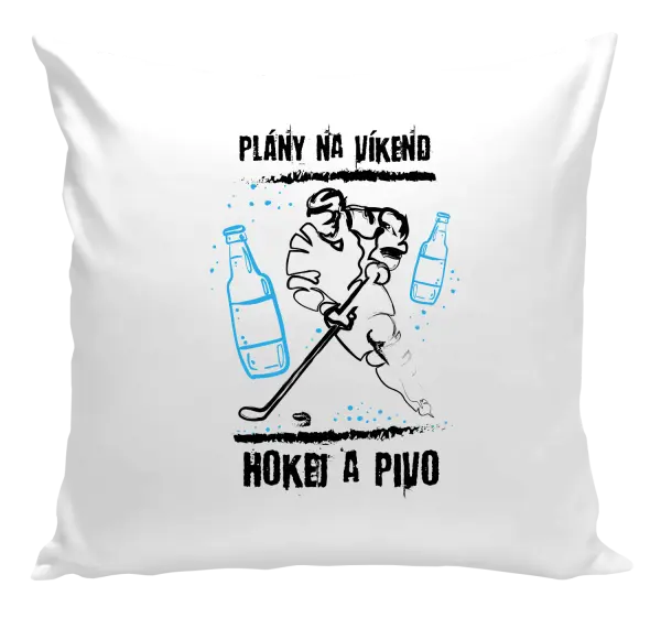 Vankúš Plány na víkend - hokej a pivo