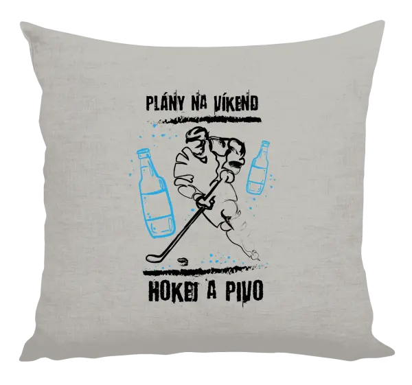 Vankúš Plány na víkend - hokej a pivo