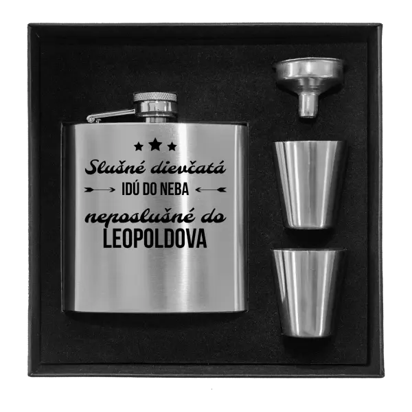 Ploskačka v krabičke Slušné dievčatá idú do neba, neposlušné do...(vlastné mesto)