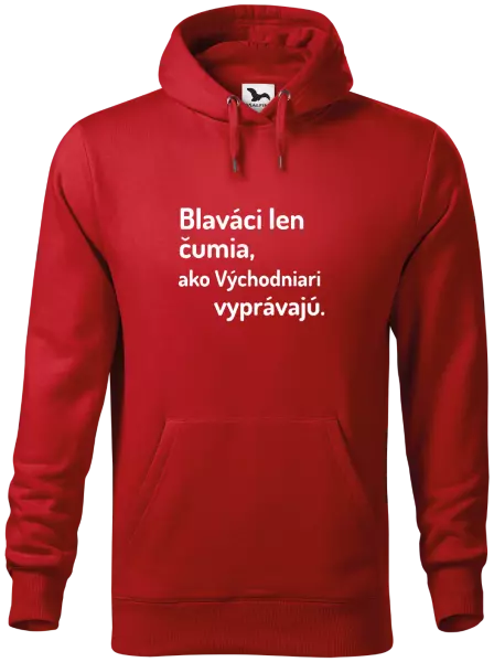Pánska mikina Blaváci len čumia, ako Východniari vyprávajú.