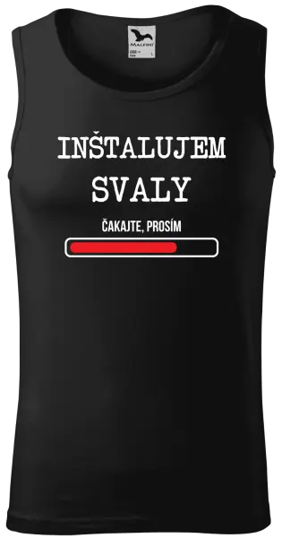 Pánske tielko Inštalujem svaly, čakajte prosím