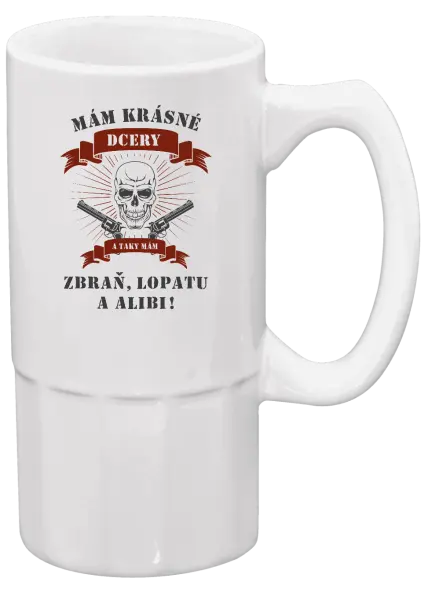 Polliter Mám krásné dcéry, a tiež zbraň, lopatu a alibi - lebka