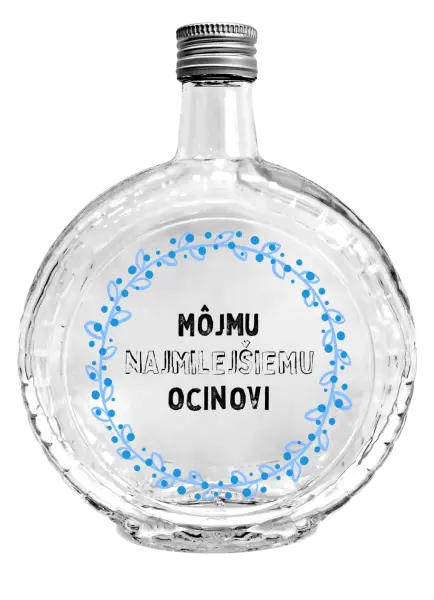 Fľaša, sklenená guľatá Môjmu najmilejšiemu ocinovi