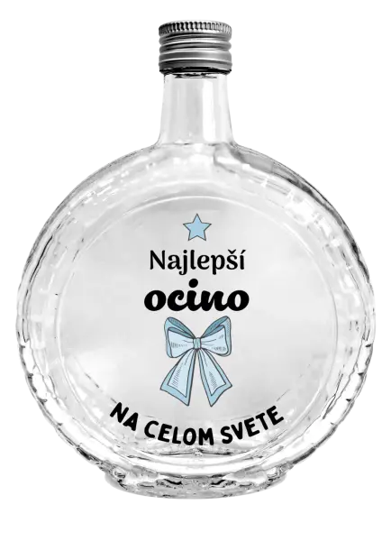 Fľaša, sklenená guľatá Najlepší ocino na celom svete