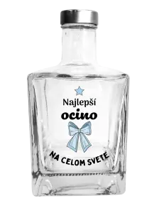 Fľaša, sklenená hranatá  Najlepší ocino na celom svete