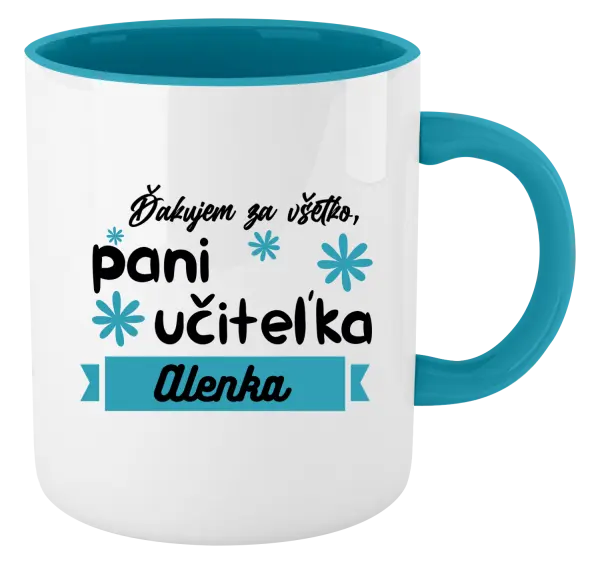 Hrnček  Děkuji za vše paní učitelko