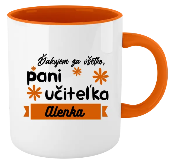 Hrnček  Děkuji za vše paní učitelko