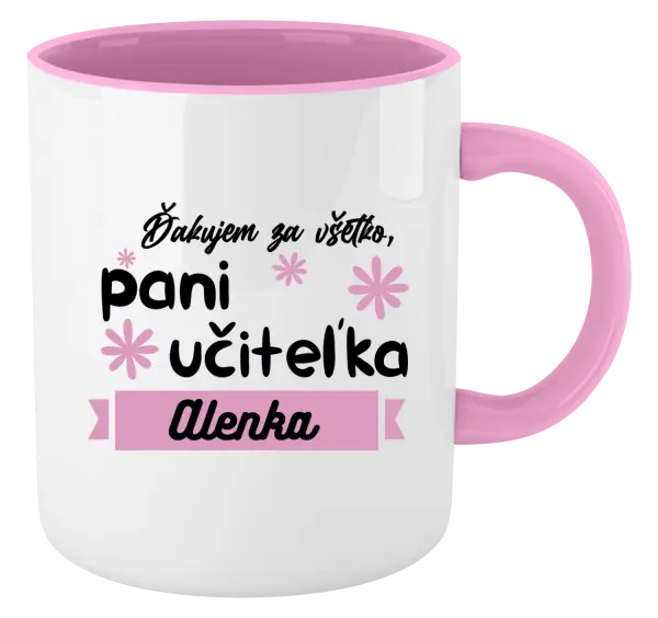 Hrnček  Děkuji za vše paní učitelko