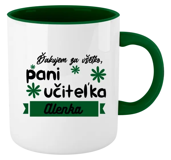 Hrnček  Děkuji za vše paní učitelko