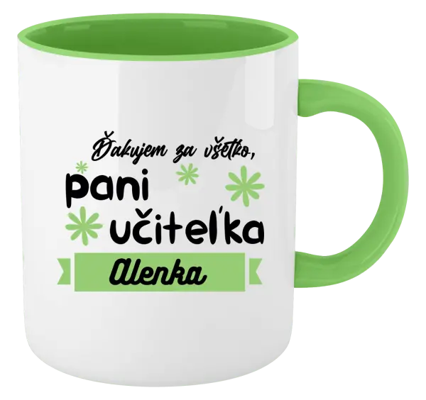 Hrnček  Děkuji za vše paní učitelko