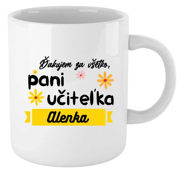 Hrnček Děkuji za vše paní učitelko