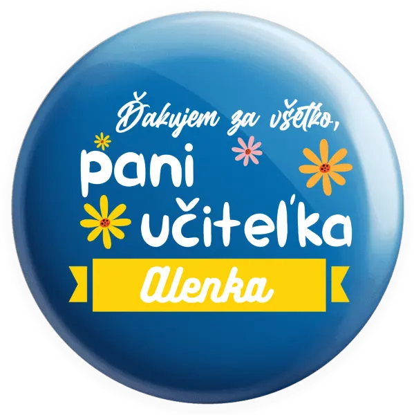 Placka Děkuji za vše paní učitelko