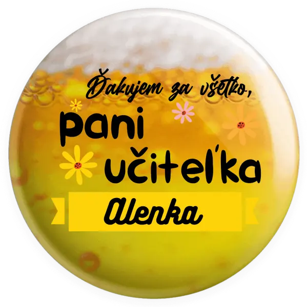 Placka Děkuji za vše paní učitelko