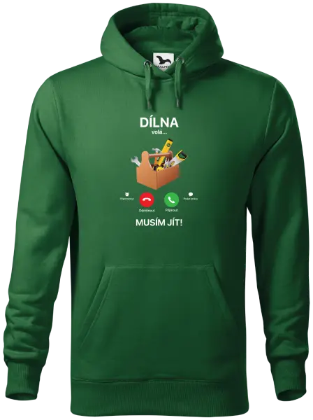 Pánská mikina Dílna volá... musím jít!