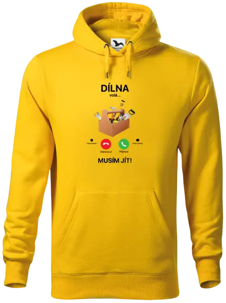 Pánská mikina Dílna volá... musím jít!