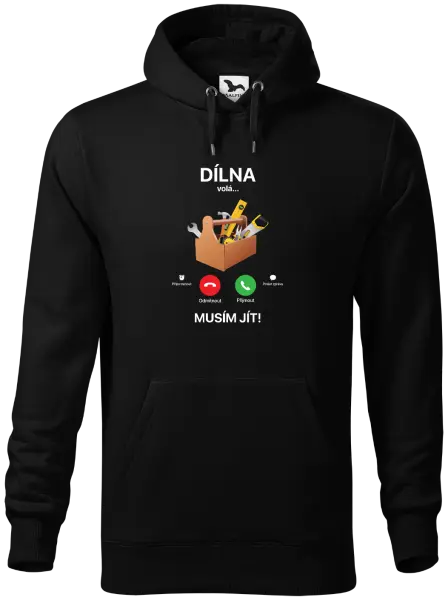 Pánská mikina Dílna volá... musím jít!