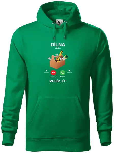 Pánská mikina Dílna volá... musím jít!