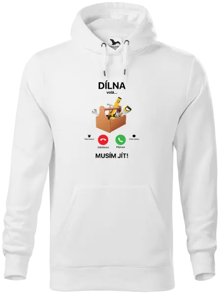 Pánská mikina Dílna volá... musím jít!