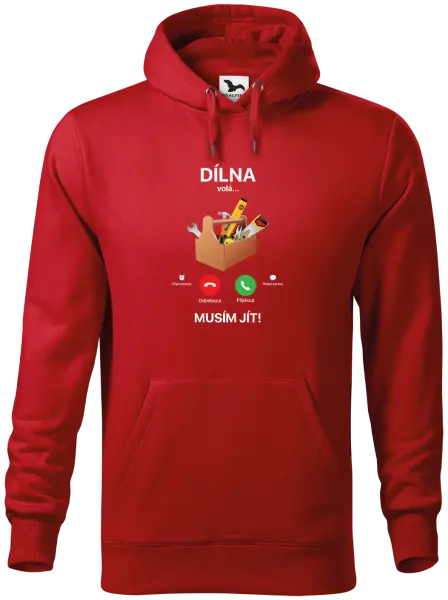 Pánská mikina Dílna volá... musím jít!