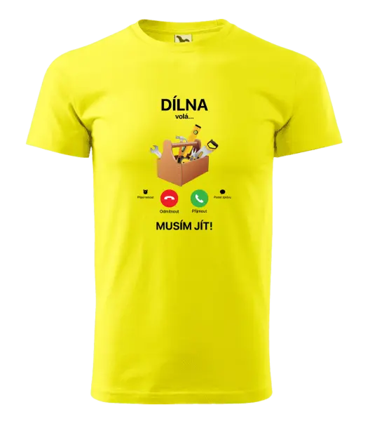 Pánské tričko Dílna volá... musím jít!