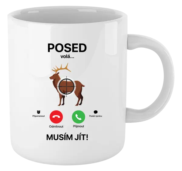 Hrnek Posed volá... musím jít!