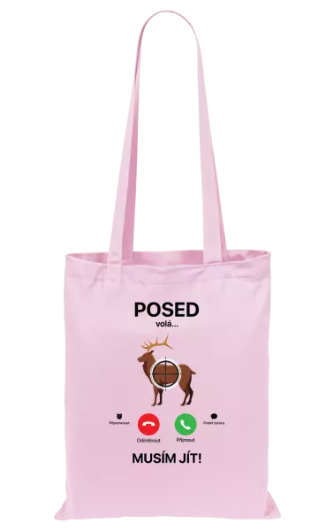 Látková taška Posed volá... musím jít!