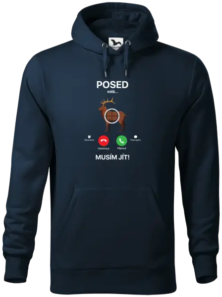 Pánská mikina Posed volá... musím jít!