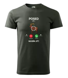 Pánské tričko Malfini Basic Posed volá... musím jít!