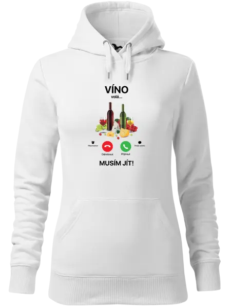 Dámská mikina Víno volá... musím jít!