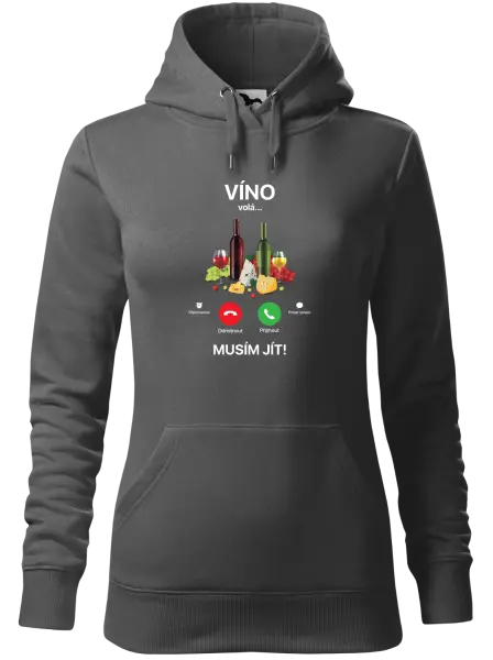 Dámská mikina Víno volá... musím jít!