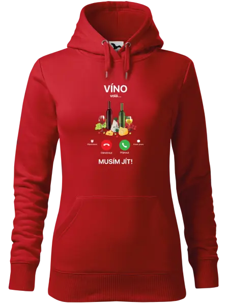 Dámská mikina Víno volá... musím jít!