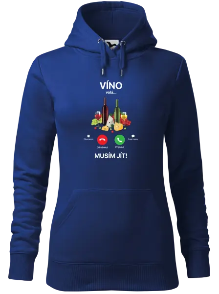 Dámská mikina Víno volá... musím jít!