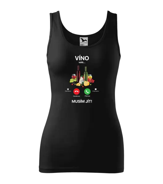Dámské tílko Víno volá... musím jít!