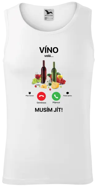 Pánské tílko Víno volá... musím jít!