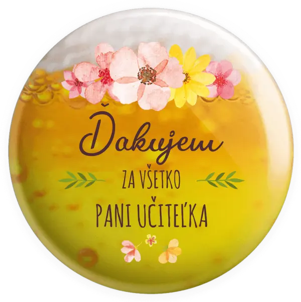 Placka Ďakujem za všetko, pani učiteľka