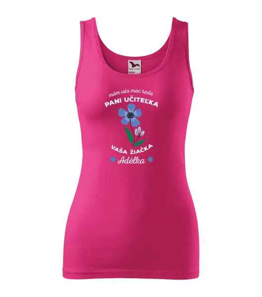 Dámske tielko Mám vás moc rada pani učiteľka 