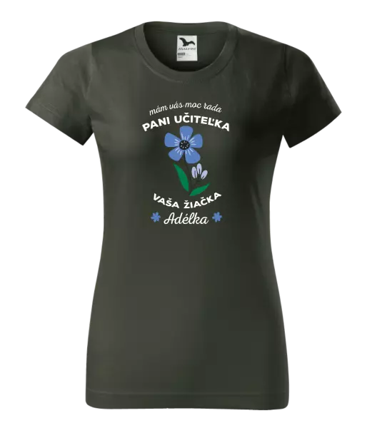 Dámske tričko Mám vás moc rada pani učiteľka 