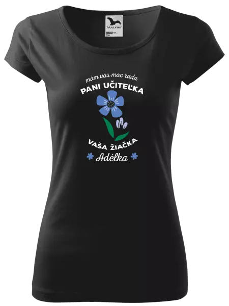 Dámske tričko Mám vás moc rada pani učiteľka 