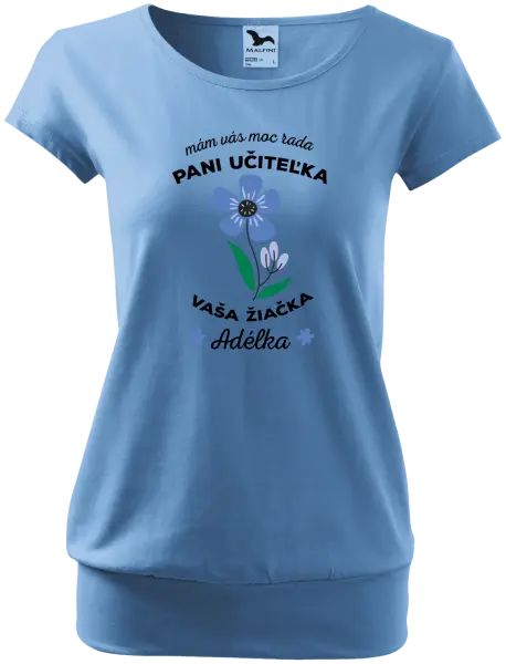 Dámske tričko Mám vás moc rada pani učiteľka 