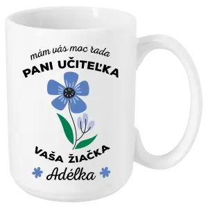 Hrnček Mám vás moc rada pani učiteľka 