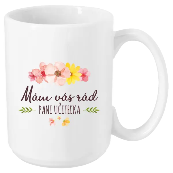 Hrnček Mám vás moc rada pani učiteľka 