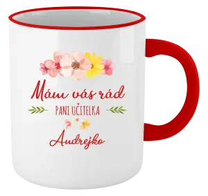 Hrnček Mám vás rád pani učiteľka  - meno