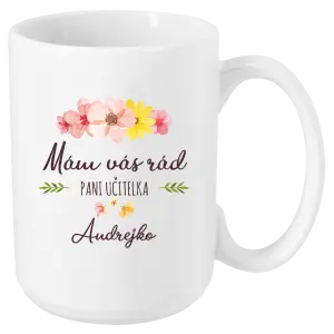 Hrnček Mám vás rád pani učiteľka  - meno